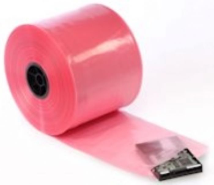 ROLLO DE POLIETILENO TUBULAR ANTIESTATICO 4 MIL 8" X 500'
